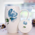 tazas lindas de porcelana china con tapa